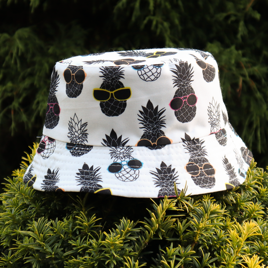 Punchy Pineapple Mono Bucket Hat