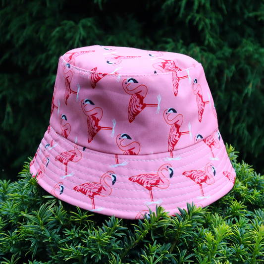 Standing On One Leg Pink Bucket Hat